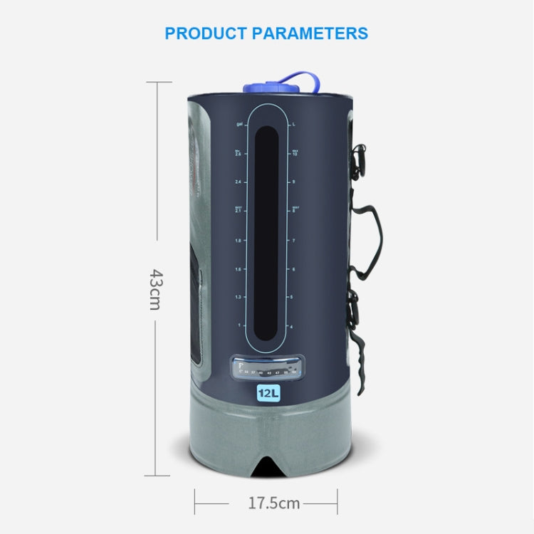 AFISHTOUR FW2078 12L Outdoor Bath Water Storage Bag Portable Camping Bath Bag, Colour: Spherical Air Pump - Kettles by PMC TechLife | Online Shopping South Africa | PMC TechLife