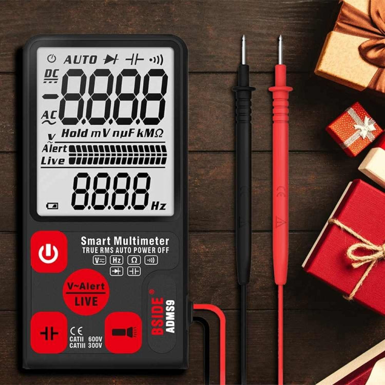 BSIDE ADMS9 Large-Screen Display Intelligent Automatic No Gear Shifting Ultra-Thin Digital Multimeter(Ordinary Screen) - Digital Multimeter by BSIDE | Online Shopping South Africa | PMC TechLife | Buy Now Pay Later Mobicred