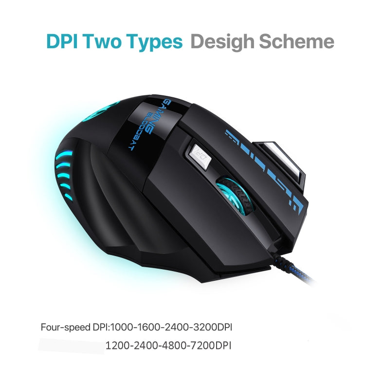 GAMING BLOODBAT GM02 7 Keys USB Wired Optoelectronics Game Mouse Digital Respiratory Lights Mouse - free shipping - PMC TechLife - Order now!