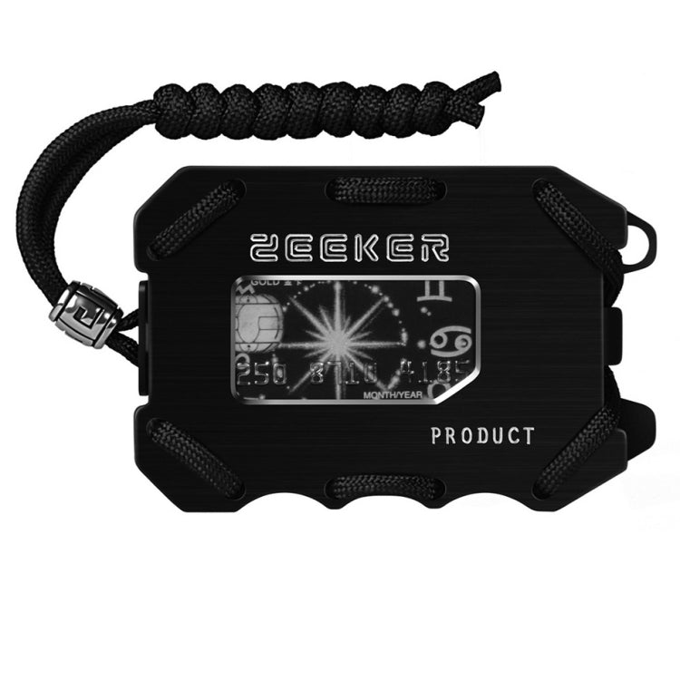 ZEEKER Metal Card Holder RFID Multifunctional EDC Wallet Large Capacity Minimalist Card Holder With Bottle Opener Function, Colour: Black Brushed - free shipping - PMC TechLife - Order now!
