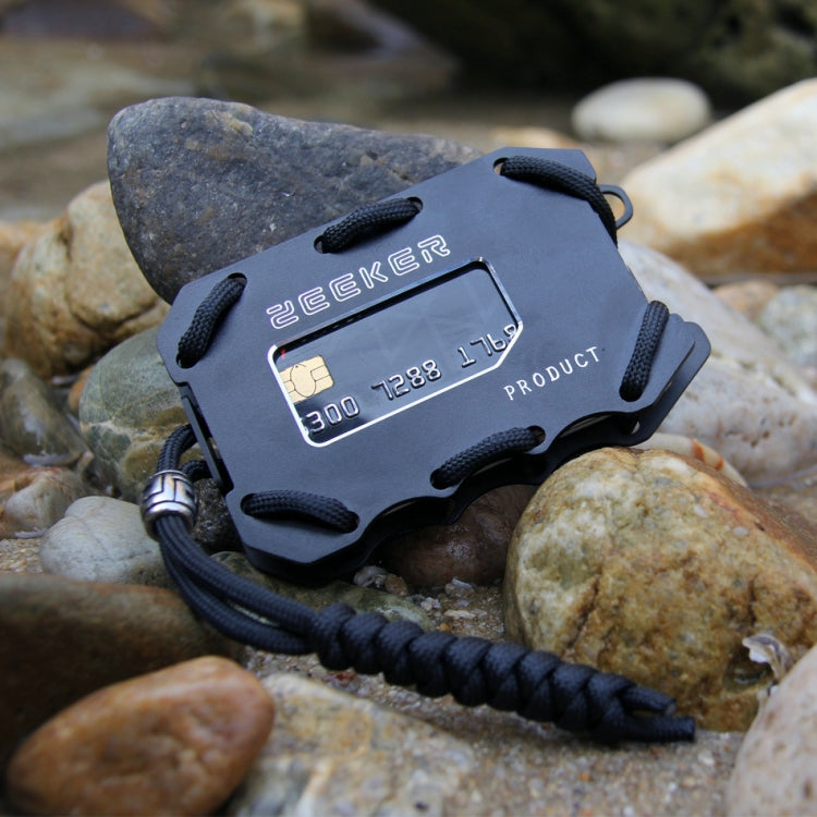 ZEEKER Metal Card Holder RFID Multifunctional EDC Wallet Large Capacity Minimalist Card Holder With Bottle Opener Function, Colour: Black Brushed - free shipping - PMC TechLife - Order now!