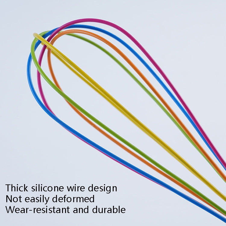 Silicone Egg Beater Home Egg Mixer Kitchen Gadgets Cream Baking Tools, Colour: 8 inch Blue - Stirrer & Squeezer by PMC TechLife | Online Shopping South Africa | PMC TechLife