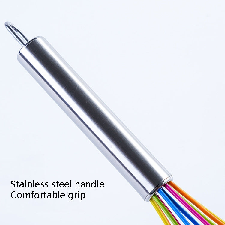 Silicone Egg Beater Home Egg Mixer Kitchen Gadgets Cream Baking Tools, Colour: 8 inch Red - Stirrer & Squeezer by PMC TechLife | Online Shopping South Africa | PMC TechLife