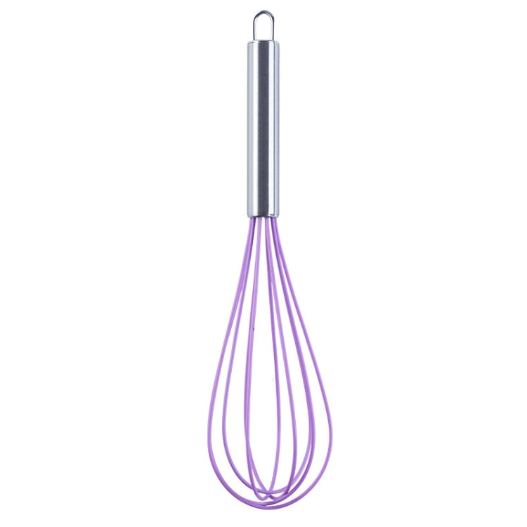 Silicone Egg Beater Home Egg Mixer Kitchen Gadgets Cream Baking Tools, Colour: 12 inch Purple - Stirrer & Squeezer by PMC TechLife | Online Shopping South Africa | PMC TechLife