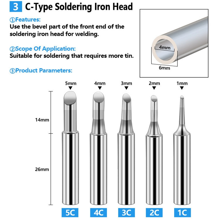 17 PCS / Set Soldering Tips 936 Soldering Station Pure Copper Soldering Iron Tips Lead-Free Soldering Iron Tips - free shipping - PMC TechLife - Order now!