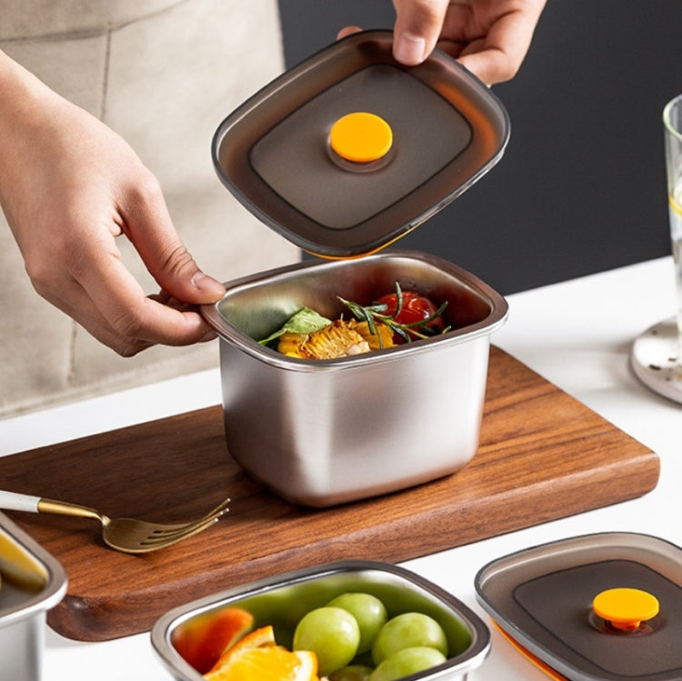 Refrigerator Fruit Fresh-Keeping Box 304 Stainless Steel Sealed Lunch Box, Capacity: 450ml - Cutlery Sets by PMC TechLife | Online Shopping South Africa | PMC TechLife