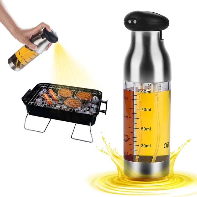 Stainless Steel Push-Type Oil Spray Bottle Barbecue Oil And Vinegar Sprayer - Condiment Bottles & Hip Flasks by PMC TechLife | Online Shopping South Africa | PMC TechLife