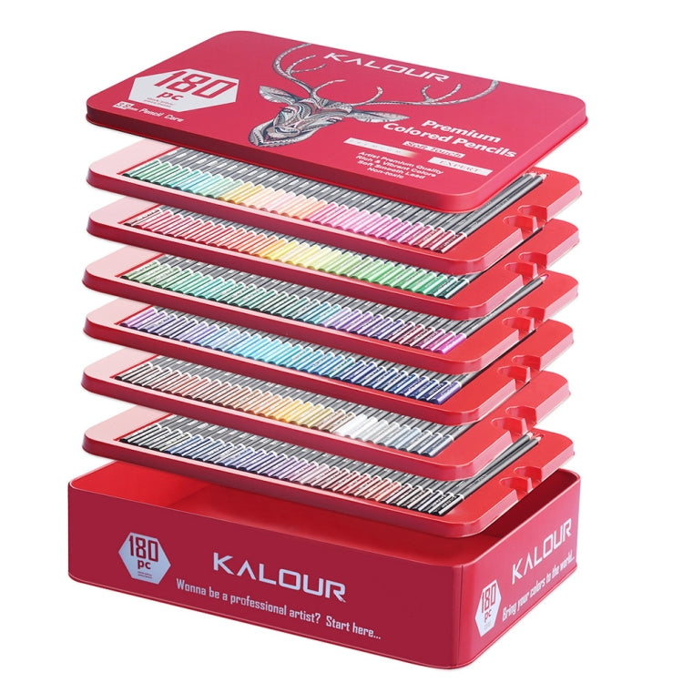 KALOUR 180 Colors Color Lead Set Painted Pencils Art Painting Supplies(Iron Box) - free shipping - PMC TechLife - Order now!