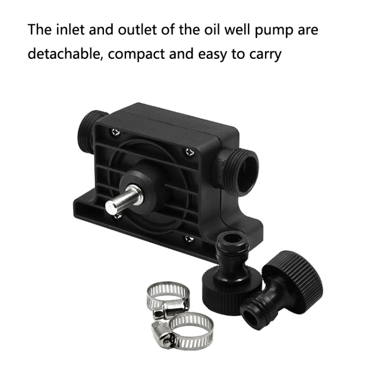Portable Mini Water Pump Electric Drill Driven High Flow Oil Pump, Standard With Two Connectors(Black) - Others by PMC TechLife | Online Shopping South Africa | PMC TechLife