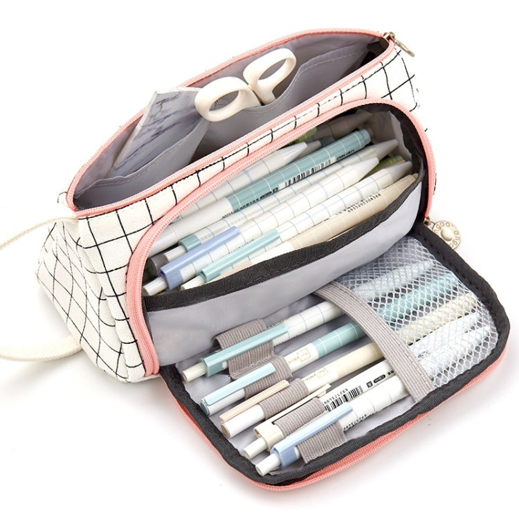 Angoo Large Capacity Pencil Case Cute Canvas Stationery Bag, Color: Black White In The Palm - free shipping - PMC TechLife - Order now!