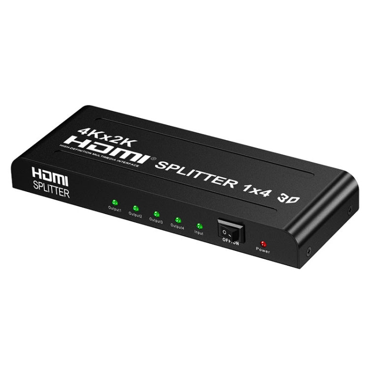 HW-4K104D 1 to 4 4K X 2K Video High-Definition On-Screen HDMI Splitter(EU Plug) - free shipping - PMC TechLife - Order now!