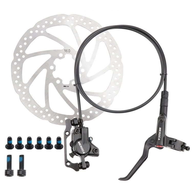 Meroca M800 Bicycle Brake Mountain Bike Universal Bilateral Brake Oil Pressure Disc Brake, Style: Left Back 1400mm + Disc Brake - Bicycle Brake Parts by Meroca | Online Shopping South Africa | PMC TechLife | Buy Now Pay Later Mobicred