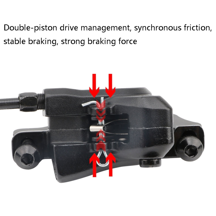 Meroca M800 Bicycle Brake Mountain Bike Universal Bilateral Brake Oil Pressure Disc Brake, Style: Left Back 1400mm + Disc Brake - Bicycle Brake Parts by Meroca | Online Shopping South Africa | PMC TechLife | Buy Now Pay Later Mobicred