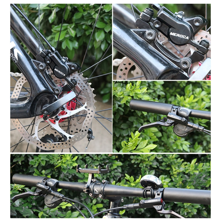 Meroca M800 Bicycle Brake Mountain Bike Universal Bilateral Brake Oil Pressure Disc Brake, Style: Left Back 1400mm + Disc Brake - Bicycle Brake Parts by Meroca | Online Shopping South Africa | PMC TechLife | Buy Now Pay Later Mobicred