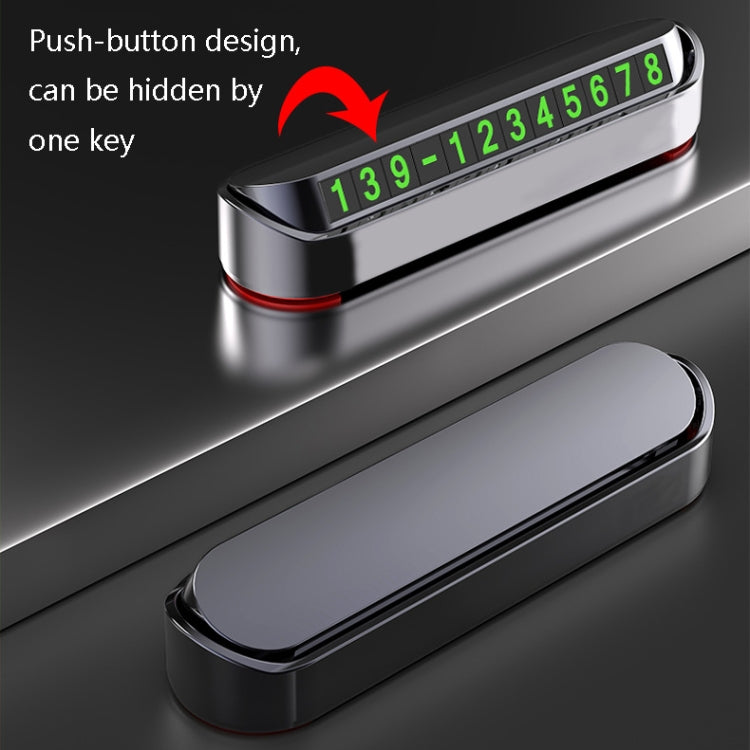 Hidden Parking Number Card Nightlight Number Button Parking Number Card, Style: Neutral (Black) - Parking Card by PMC TechLife | Online Shopping South Africa | PMC TechLife