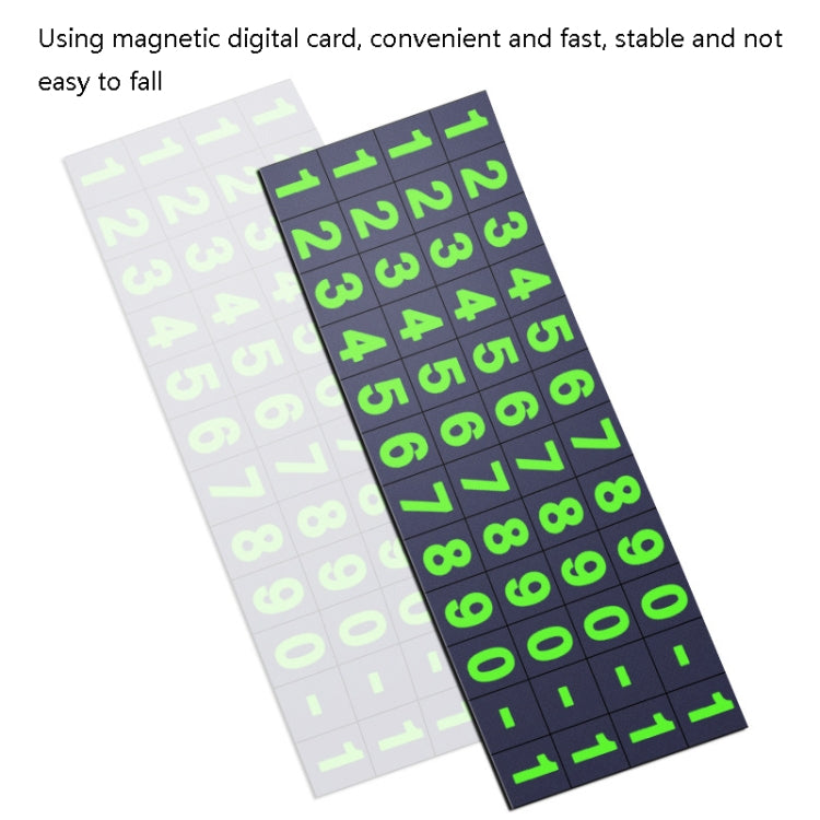 Hidden Parking Number Card Nightlight Number Button Parking Number Card, Style: Neutral (Black) - Parking Card by PMC TechLife | Online Shopping South Africa | PMC TechLife