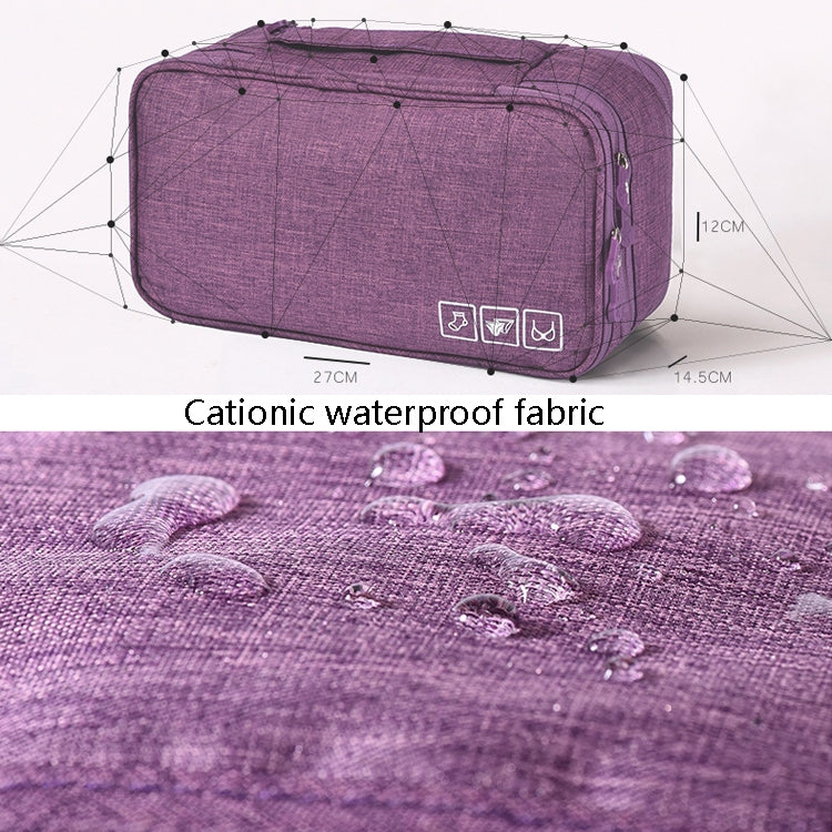 Travel Waterproof Storage Bag Underwear Storage Finishing Bag(Violet) - Storage Bags by PMC TechLife | Online Shopping South Africa | PMC TechLife