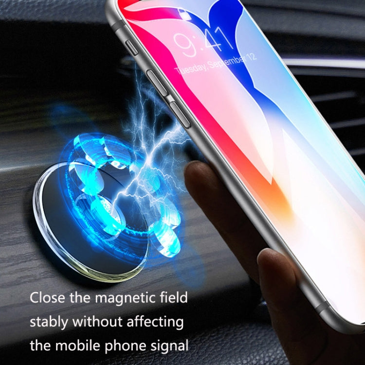 Q6 Car Magnetic Mobile Phone Holder Round Car Dashboard Navigation Bracket(Black) - Universal Car Holders by PMC TechLife | Online Shopping South Africa | PMC TechLife | Buy Now Pay Later Mobicred