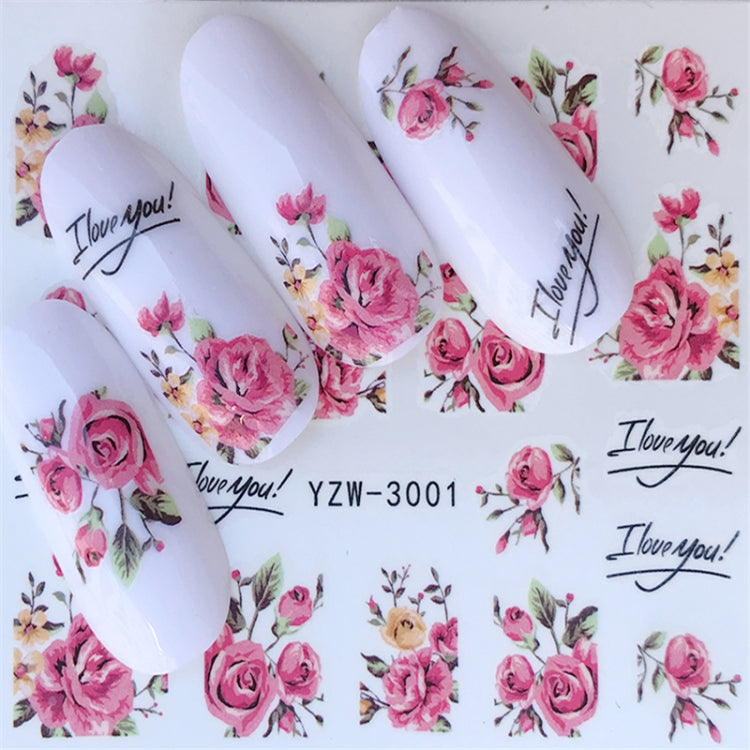 10 PCS Summer Colorful Nail Sticker Water Transfer Nail Decorations(YZW-126) - Nail Stickers by PMC TechLife | Online Shopping South Africa | PMC TechLife