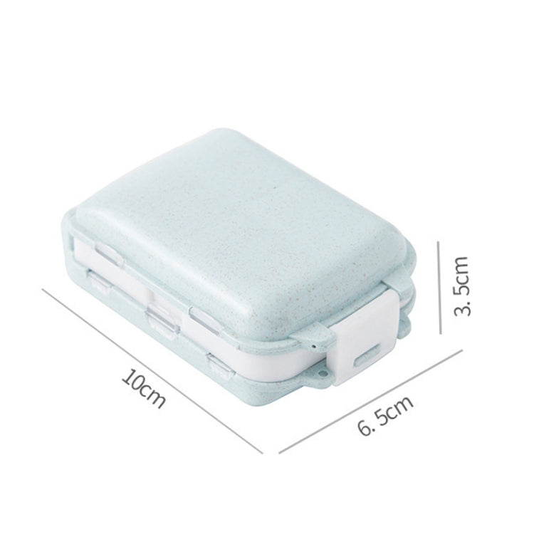 6 PCS C1617 Portable Dispensing Sealed Pill Box Wheat Straw Large-capacity Storage Box(Green) - free shipping - PMC TechLife - Order now!