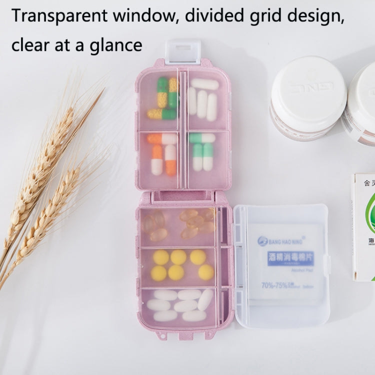 6 PCS C1617 Portable Dispensing Sealed Pill Box Wheat Straw Large-capacity Storage Box(Beige) - free shipping - PMC TechLife - Order now!