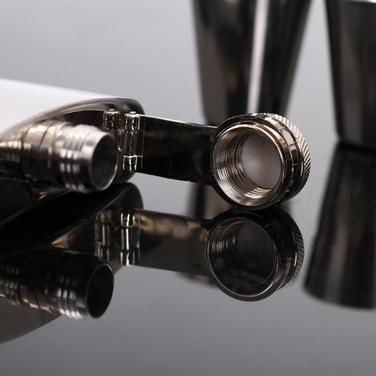 Portable Stainless Steel Hip Flask Set With Wine Glass Funnel(7OZ Jack Black Core) - Condiment Bottles & Hip Flasks by PMC TechLife | Online Shopping South Africa | PMC TechLife