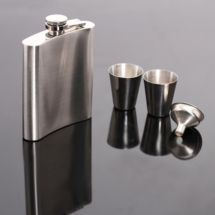 Portable Stainless Steel Hip Flask Set With Wine Glass Funnel(7OZ Jack Black Core) - Condiment Bottles & Hip Flasks by PMC TechLife | Online Shopping South Africa | PMC TechLife