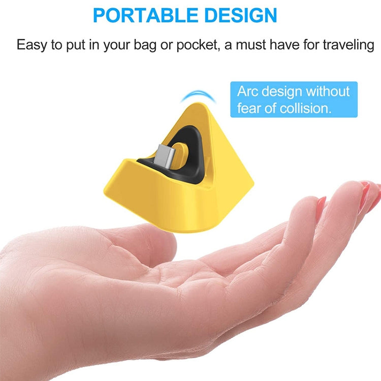 2 PCS DOBE TNS-19062 Host Charging Bottom Portable Triangle Game Console Charger For Switch / Lite(Yellow) - Charger & Power by DOBE | Online Shopping South Africa | PMC TechLife | Buy Now Pay Later Mobicred