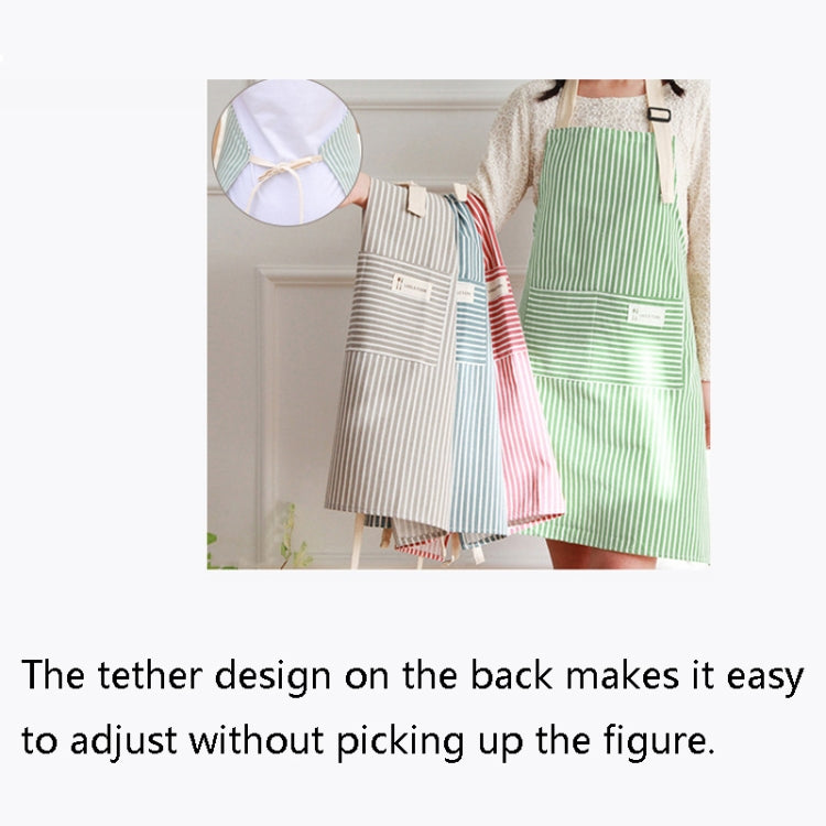 Kitchen Home Cooking Apron Restaurant Works Striped Cotton And Linen Apron(Coffee) - Aprons & Caps by PMC TechLife | Online Shopping South Africa | PMC TechLife