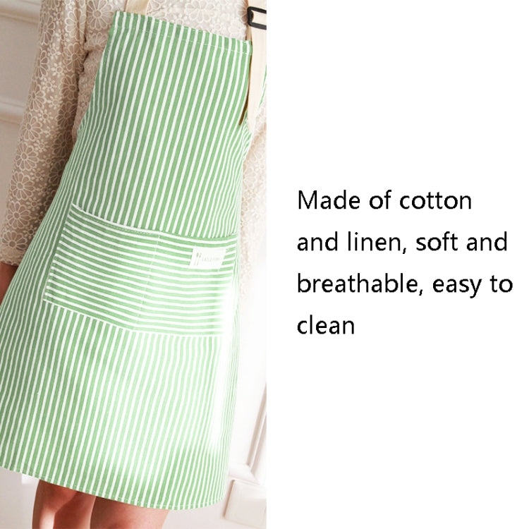 Kitchen Home Cooking Apron Restaurant Works Striped Cotton And Linen Apron(Coffee) - Aprons & Caps by PMC TechLife | Online Shopping South Africa | PMC TechLife