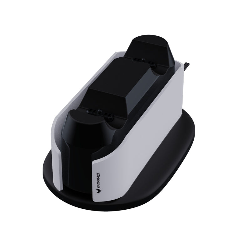 SPARKFOX W20P508 Dual Charger With Contacts Wireless Handle Charger For PS5, Style: Charger+Data Cable - Charger & Power by SPARKFOX | Online Shopping South Africa | PMC TechLife | Buy Now Pay Later Mobicred