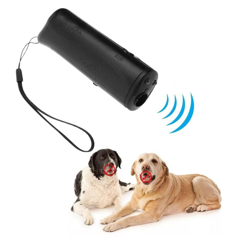 LED Flashlight Ultrasonic Dog Repeller Portable Dog Trainer, Colour: Single-headed Black(Colorful Package) - Training Aids by PMC TechLife | Online Shopping South Africa | PMC TechLife