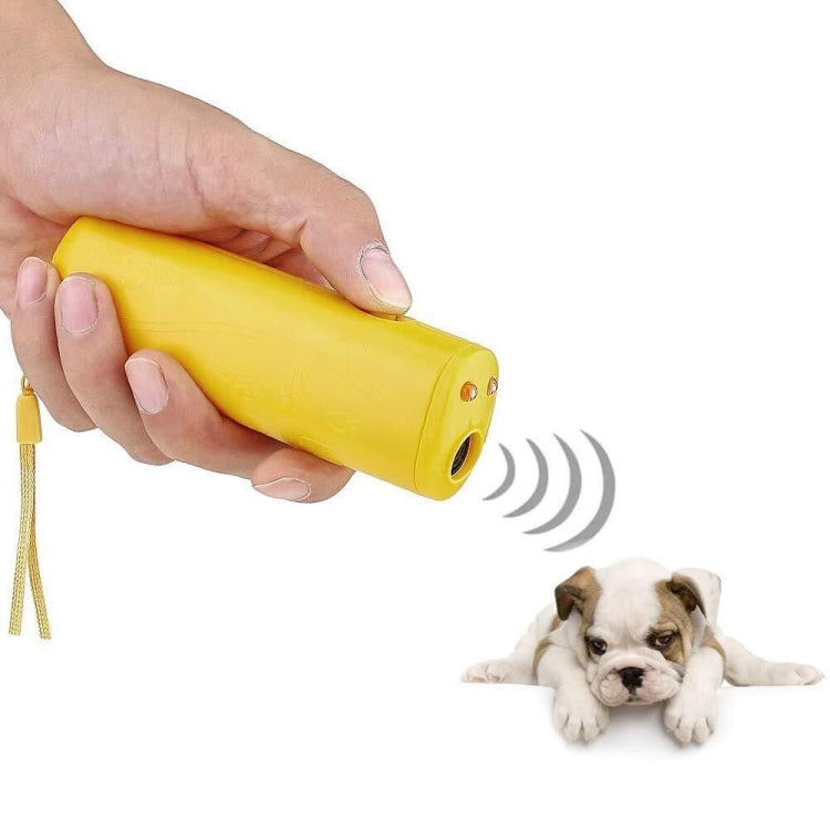 LED Flashlight Ultrasonic Dog Repeller Portable Dog Trainer, Colour: Single-headed Yellow(Colorful Package) - Training Aids by PMC TechLife | Online Shopping South Africa | PMC TechLife