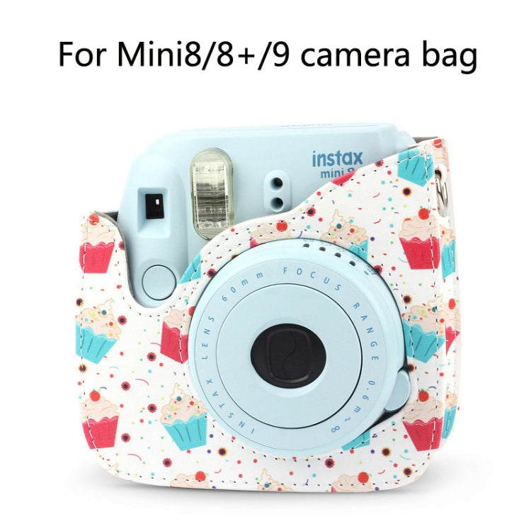 Full Body Camera PU Leather Case Bag with Strap for FUJIFILM instax mini 9 / mini 8+ / mini 8(Dessert Series) - Leather Bag by PMC TechLife | Online Shopping South Africa | PMC TechLife