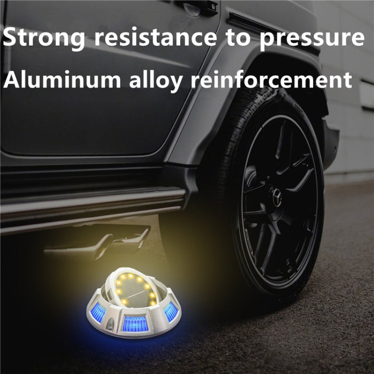 Outdoor Solar Underground Lamp Rotating Buried Lawn Lamp , Spec: 12 LEDs White+Blue Light (Aluminum Shell) - Buried Lights by PMC TechLife | Online Shopping South Africa | PMC TechLife