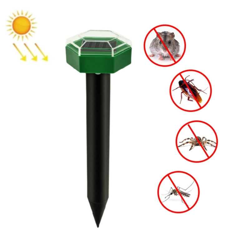 Outdoor Hexagonal Solar Ultrasonic Mole Repeller Inserted Into The Lawn Outdoor Animal Repeller(Green) - Outdoor Insect Repellent by PMC TechLife | Online Shopping South Africa | PMC TechLife | Buy Now Pay Later Mobicred