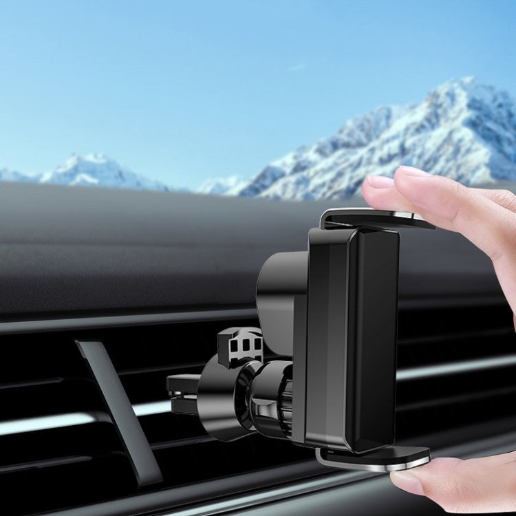 Vehicle-mounted Intelligent Induction Electric Mobile Phone Holder Car Air Outlet Navigation Frame(Abyss Black) - Car Holders by PMC TechLife | Online Shopping South Africa | PMC TechLife