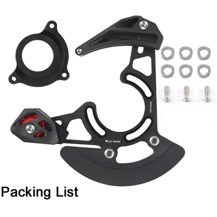 WEST BIKING YP0719259 Mountain Bike Chain Guide Support 32T-38T Gear Piece(Black) - free shipping - PMC TechLife - Order now!