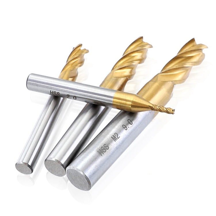 7 PCS/Set High-Speed Steel And Aluminum End Face Milling Cutter With Straight Shank Titanium-Plated Milling Cutter - Others by PMC TechLife | Online Shopping South Africa | PMC TechLife