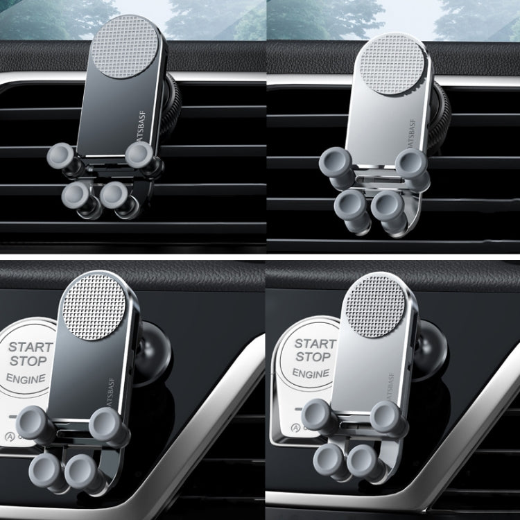 Oatsbasf Car Gravity Metal Bracket Scalable and Stable Mobile Phone Bracket Folding Screen Mobile Phone Exclusive Car Bracket(Outlet Black) - Universal Car Holders by Oatsbasf | Online Shopping South Africa | PMC TechLife | Buy Now Pay Later Mobicred