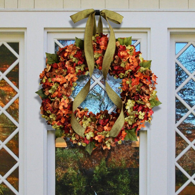 Hydrangea Wreath Door Hanging Artificial Flower Christmas Ornament, Size: 30cm - Ornaments by PMC TechLife | Online Shopping South Africa | PMC TechLife