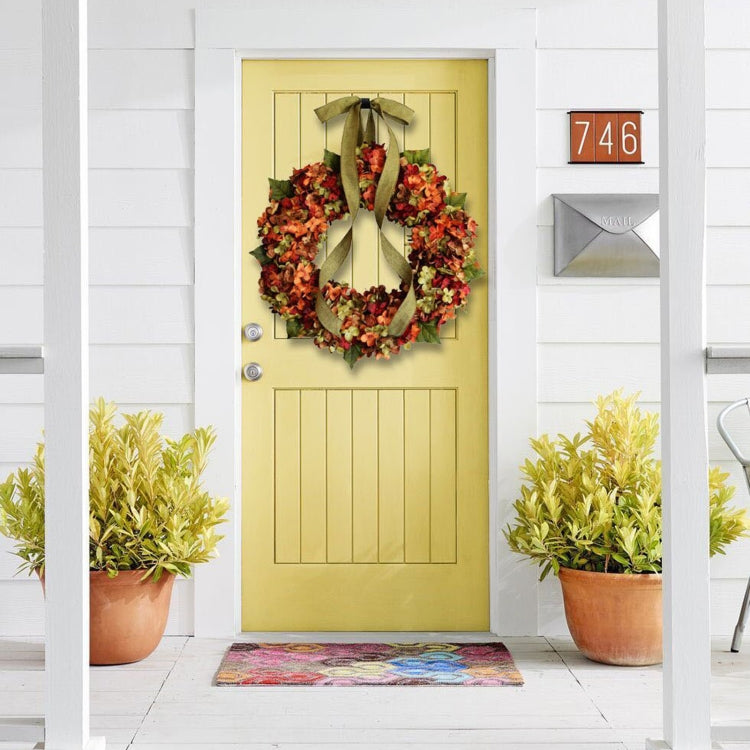Hydrangea Wreath Door Hanging Artificial Flower Christmas Ornament, Size: 30cm - Ornaments by PMC TechLife | Online Shopping South Africa | PMC TechLife