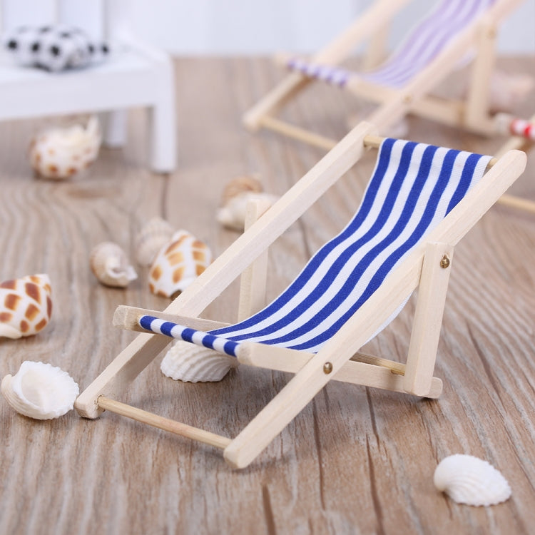 2 PCS 1:12 Beach Lounge Chair Simulation Model Outdoor Beach Scene Shooting Props Can Be Folded(Purple) - Other Props by PMC TechLife | Online Shopping South Africa | PMC TechLife
