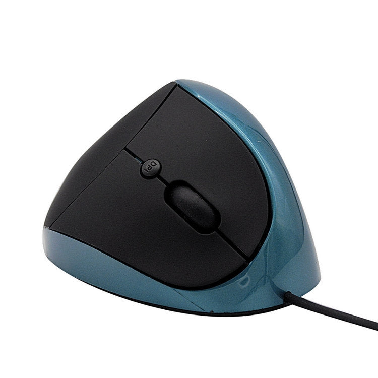 JSY-05 6 Keys Wired Vertical Mouse Ergonomics Brace Optical Mouse(Blue) - free shipping - PMC TechLife - Order now!