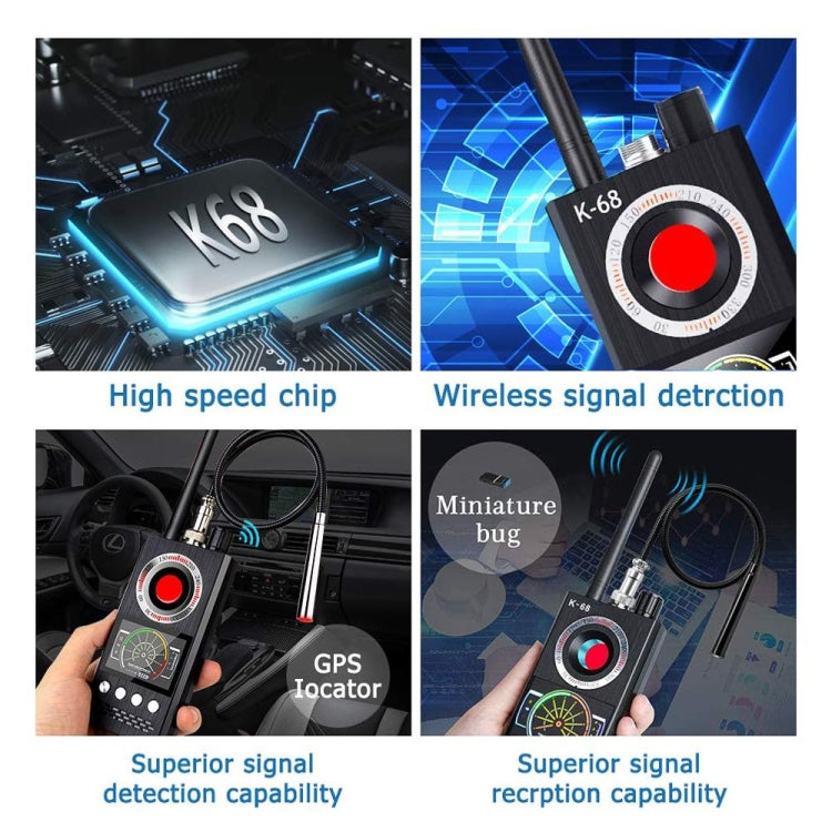 K68 Hotel Anti-Sneak Shooting Anti-Location Automatic Detection Anti-Eavesdropping And Anti-Monitoring Camera Signal Detector - RF Signal Detector by PMC TechLife | Online Shopping South Africa | PMC TechLife | Buy Now Pay Later Mobicred