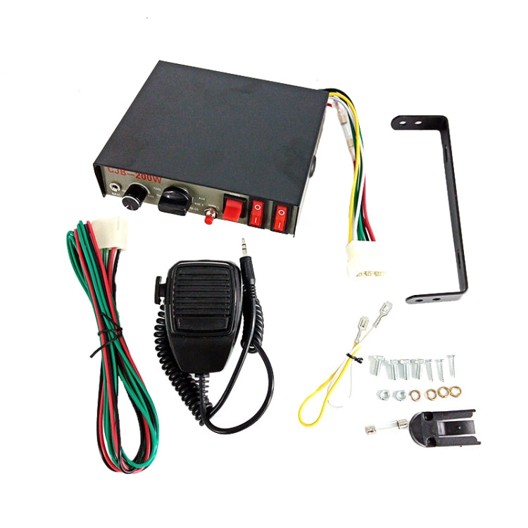 200W 12/24V Car Alert Host With Shoutlers 9 Sound Car Alarm Speaker - Security Alarm System by PMC TechLife | Online Shopping South Africa | PMC TechLife