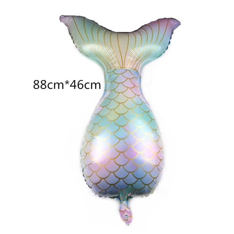 5 PCS Cartoon Mermaid Tail Aluminum Film Balloon Aquarium Decoration Balloon Mall Dress Up Balloon(Colorful) - free shipping - PMC TechLife - Order now!