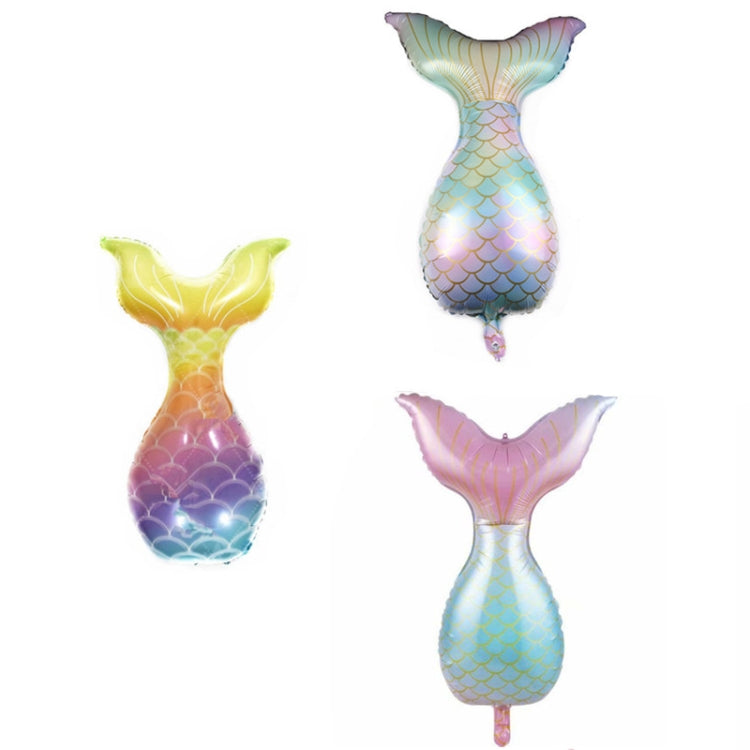 5 PCS Cartoon Mermaid Tail Aluminum Film Balloon Aquarium Decoration Balloon Mall Dress Up Balloon(Colorful) - free shipping - PMC TechLife - Order now!