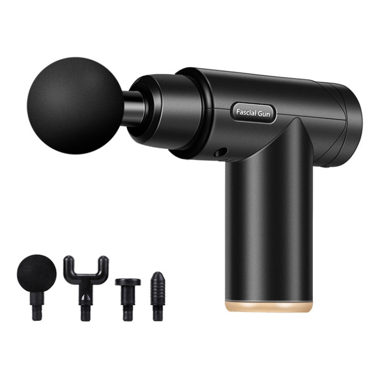 Fascia Massager Mini Electric Muscle Massager Portable Fitness Muscle Relaxing Massager LCD(Dark Night Black) - Massage gun & Accessories by PMC TechLife | Online Shopping South Africa | PMC TechLife