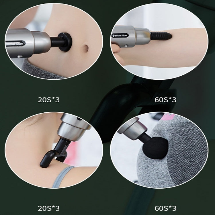 Fascia Massager Mini Electric Muscle Massager Portable Fitness Muscle Relaxing Massager LCD(Dark Night Black) - Massage gun & Accessories by PMC TechLife | Online Shopping South Africa | PMC TechLife